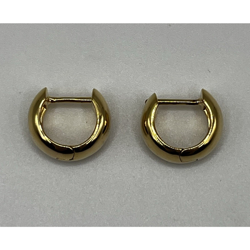 Madewell Chunky Gold Hoop Huggie Earrings